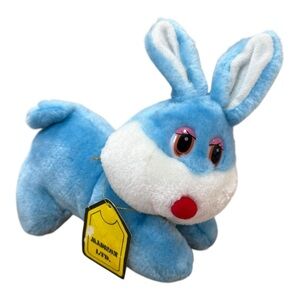 VTG Madison Blue and White Bunny Plush Toy